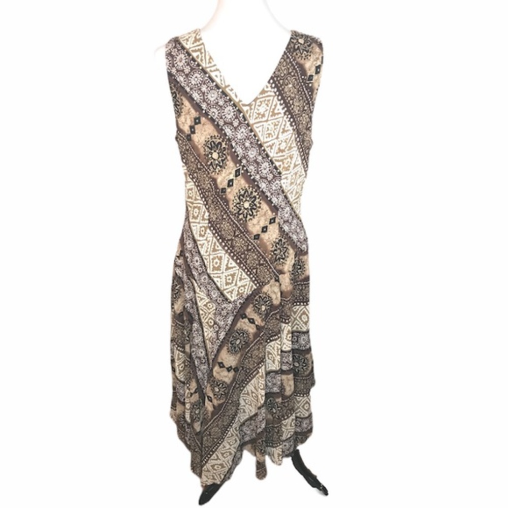 Rabbit Rabbit Rabbit Sleeveless Flare Dress, Brown - Picture 3 of 14